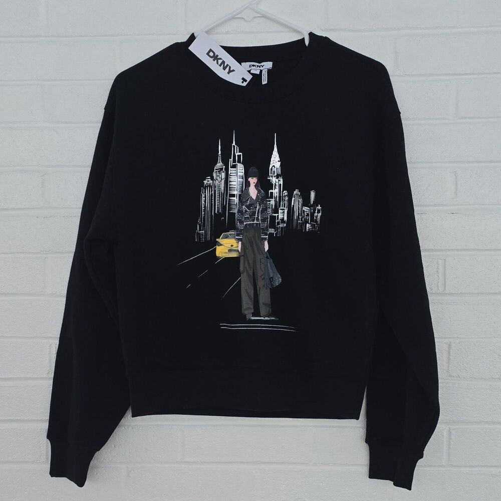 DKNY Cotton Blend Longsleeve Pullover Sweater Size XS NWT